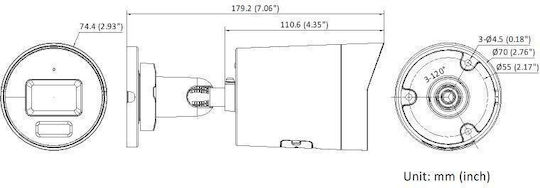 Hikvision DS-2CD2T86G2H-2I(eF) IP Cameră de Supraveghere 4K Rezistentă la apă cu Lentilă 4mm