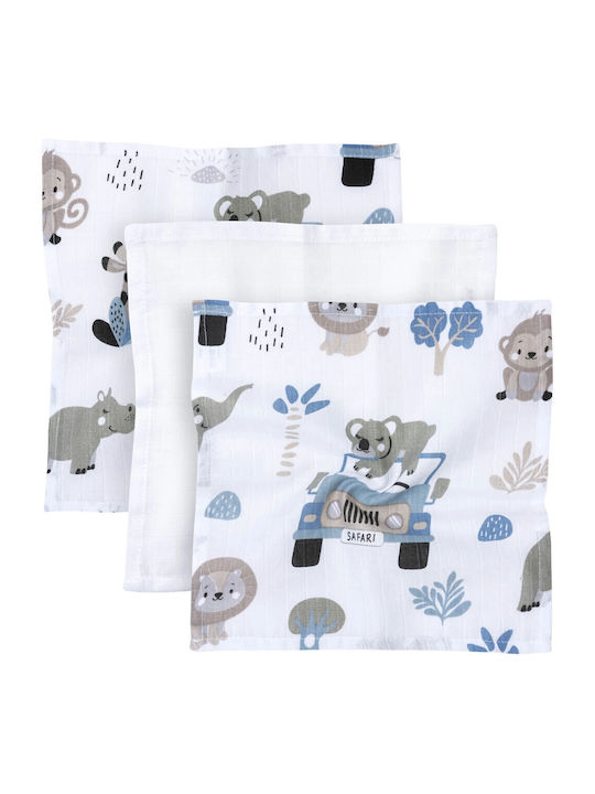 Jukki Burp Cloth 30x30cm 3 Pieces