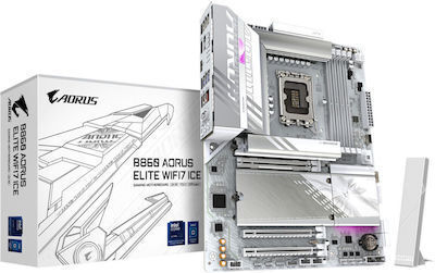 Gigabyte B860 Aorus Elite WIFI7 Ice Motherboard ATX with Intel 1851 Socket