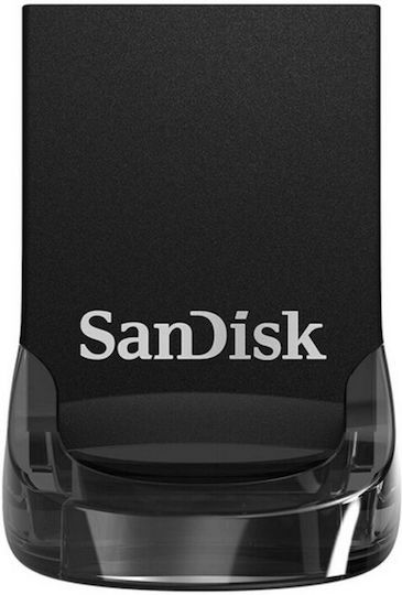 Sandisk Ultra Fit 128GB USB 3.1 Stick Μαύρο