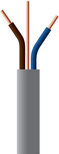 Cable Flat 2x6+2 5mm2 Gray Eurolamp 150-25006