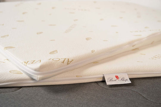 BestSleep Topper Memory Topper Single Spumă de memorie Impregnat cu Aloe Vera 80x200x4buc