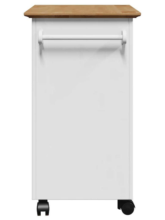 vidaXL Wooden Kitchen Rack 4 Tiers White 67.5x45x80cm