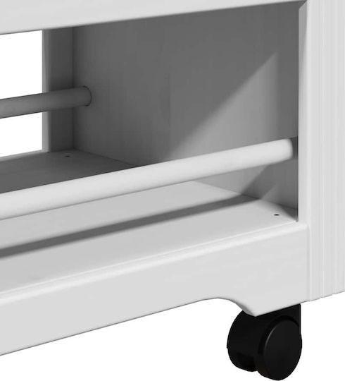 vidaXL Ραφιέρα Κουζίνας Ξύλινη 4 Θέσεων Λευκή 67.5x45x80cm