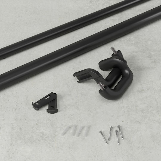 Umbra Extendable Metallic Curtain Pole Twilight Single Ø19mm 168-365cm Matte Black