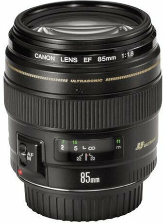 Canon Full Frame Camera Lens EF 85mm f/1.8 USM for Canon EF Mount Black