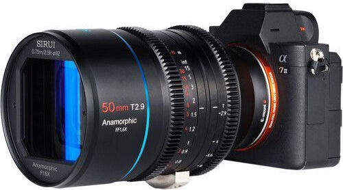 Sirui Cadru complet Obiectiv Foto 50mm T2.9 1.6x Anamorphic Zoom standard pentru Montura Nikon Z Black