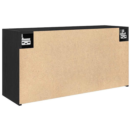 vidaXL Ντουλάπι Μπάνιου 80x25x40cm Μαύρο