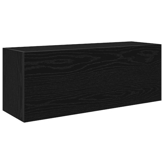 vidaXL Badezimmerschrank B80xT25xH30cm Schwarz