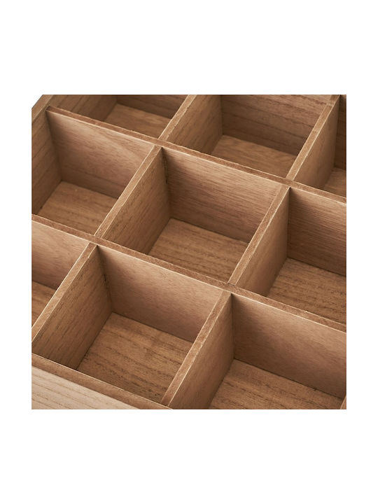 BigBuy Box General Use with Lid Wooden 24x8x24cm