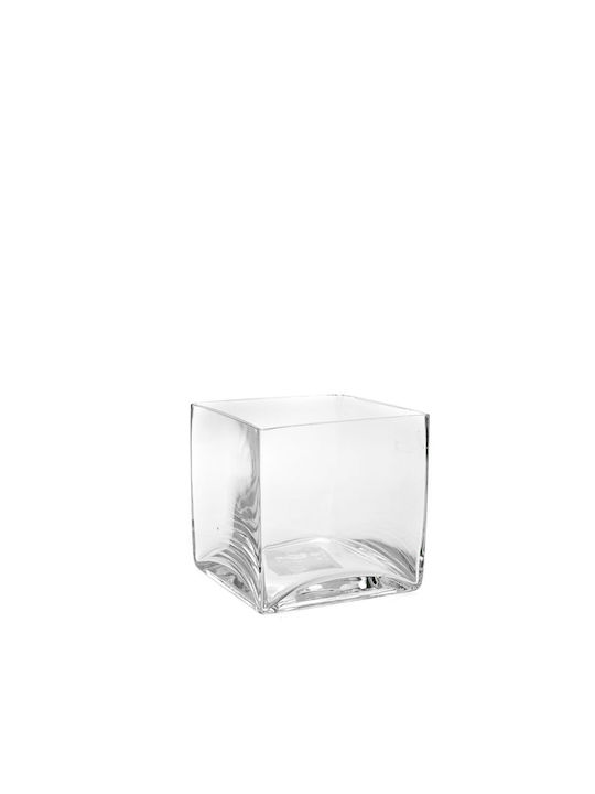 Glass Cube Vase 6x6cm