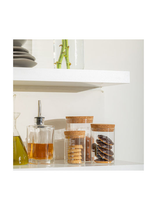 Estia Vase General Use with Cork Glass Transparent 500ml