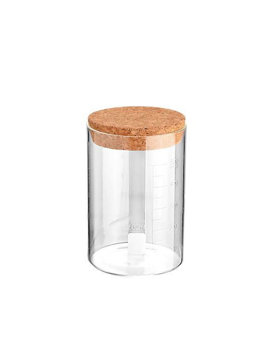 Estia Vase General Use with Cork Glass Transparent 500ml