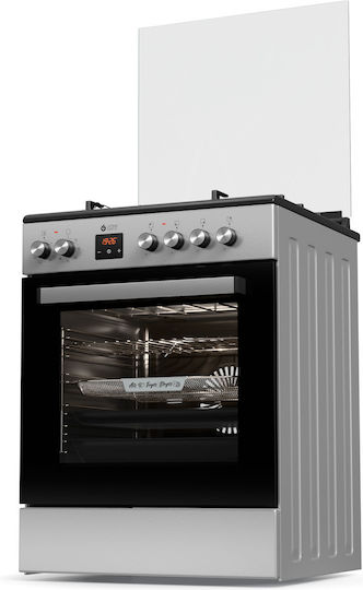 Thermogatz TGS 3980 IX Готварска печка 80лт с котлони на природен газ Ш60см. Inox