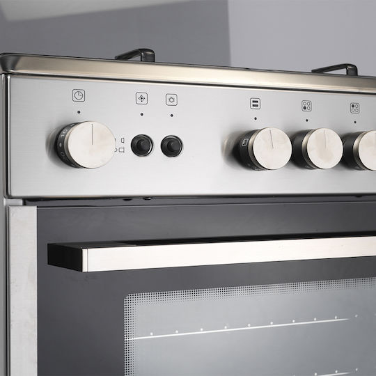 La Germania Κουζίνα 65lt με Εστίες Υγραερίου Π60εκ. Inox