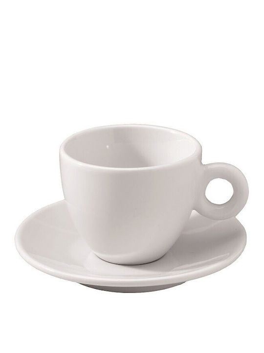 GTSA Tasse Kaffee aus Porzellan Braun 280ml