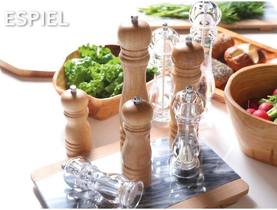 Espiel Χειροκίνητος Μύλος Πιπεριού Ξύλινος σε Μπεζ Χρώμα 13cm