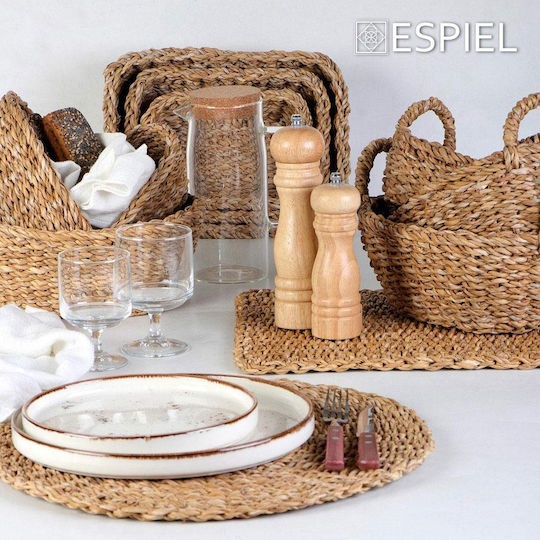 Espiel Χειροκίνητος Μύλος Πιπεριού Ξύλινος σε Μπεζ Χρώμα 13cm