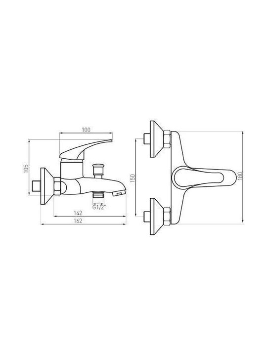 Ferro Basic 3 In 1 Set Bath-shower Mixer Bathroom Sink Mixer Kitchen Faucet Fully Chrome Plated
