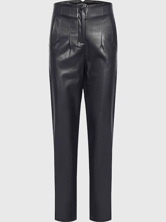 Women's Fabric Trousers Regular Fit Black