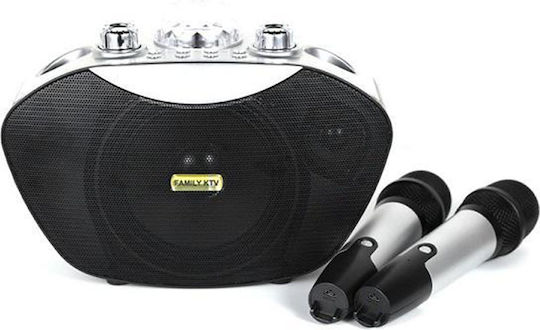Ηχείο Karaoke με Ασύρματα Μικρόφωνα και Εφέ Φωτισμού KTV Y-8 Κόκκινο