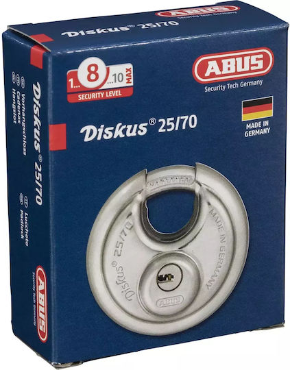 Abus 25/70 Стоманено Лукето Диск с ключ 70мм 1бр