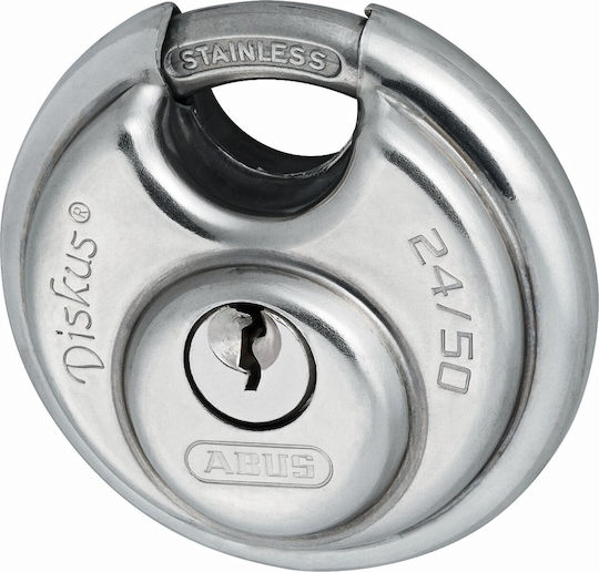 Abus Diskus Steel Padlock Discus Padlock with Key 50mm 1pcs