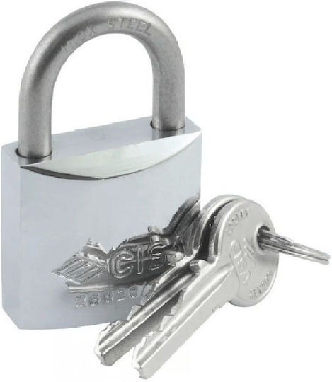 Cisa Steel Padlock Brass with Key 30mm 1pcs