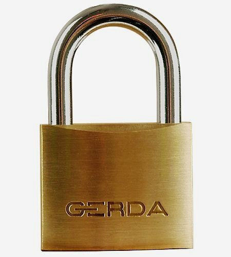 Gerda Ατσάλινο Λουκέτο Πέταλο με Κλειδί 40mm