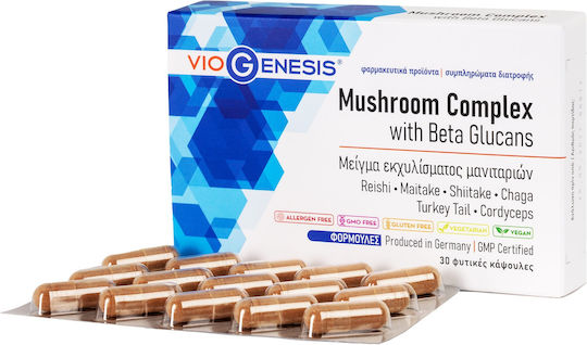 Viogenesis Mushroom Complex with Beta Glucans 30 veg. caps