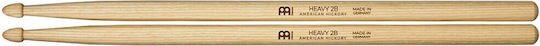 Meinl Hickory Drumsticks Drums Stick & Brush 2B with Tip Shape Acorn Heavy Tip Drumstick