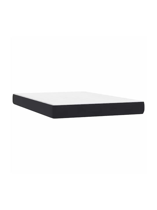 Vidaxl Pat Boxspring Saltea Negru 160x210cm Catifea 1 Buc Dublu Negru