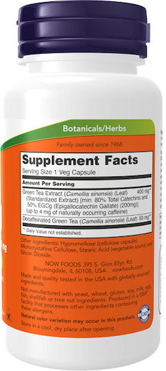Now Foods EGCg Green Tea Extract 400mg 180 veg. caps