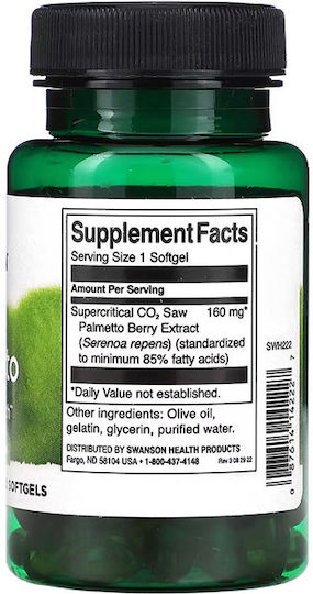 Swanson Saw Palmetto 160mg 120 softgels