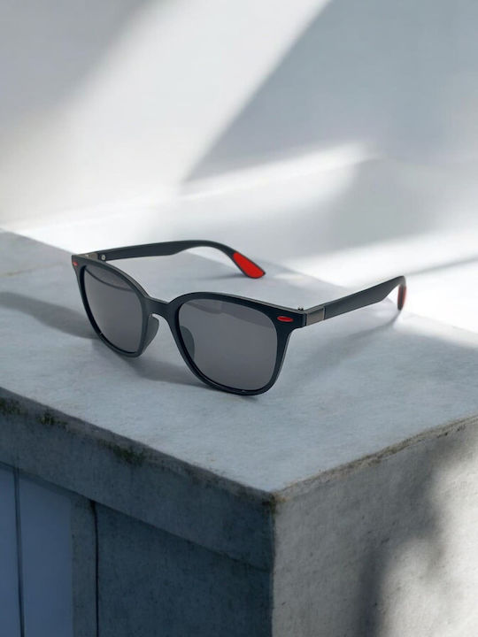 Dasoon Vision Unisex Sunglasses with Black Plastic Frame and Black Polarized Lens 2478077