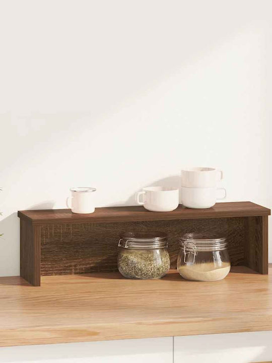 Vidaxl Stackable Kitchen Rack Coffee Oak 50x15x16 cm Brown