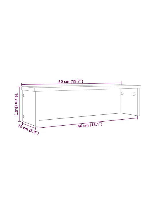 vidaXL Tischspiel Küchenorganisationsständer 50x15x16cm Grau