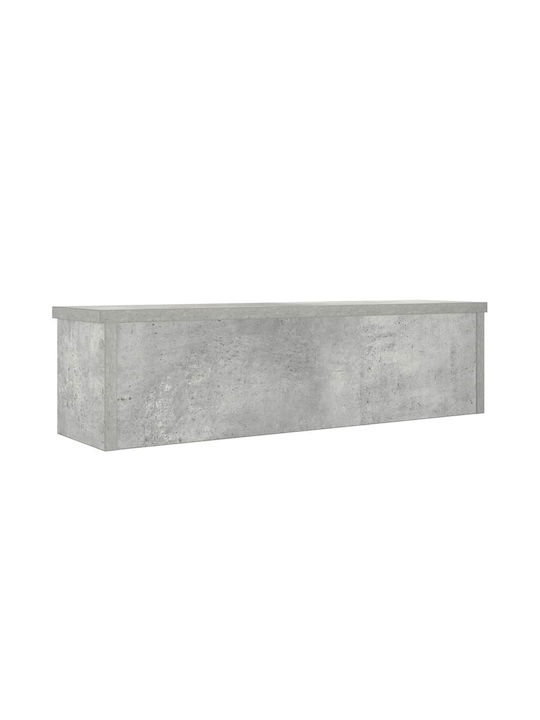 Vidaxl Stackable Kitchen Shelf Gray Concrete 60x15x16 cm Gray