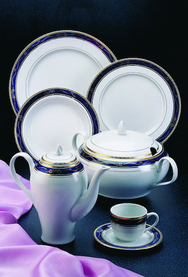 Emfasi Sonata Blue Porcelain Dinnerware Set 44pcs