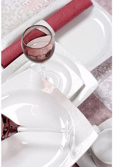 Cryspo Trio Marsala Geschirrset aus Porzellan with Grey Design 55.289.40 15Stück