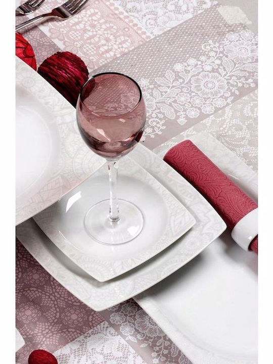 Cryspo Trio Marsala cu design gri Porțelan Set de Vase 55.289.40 15buc