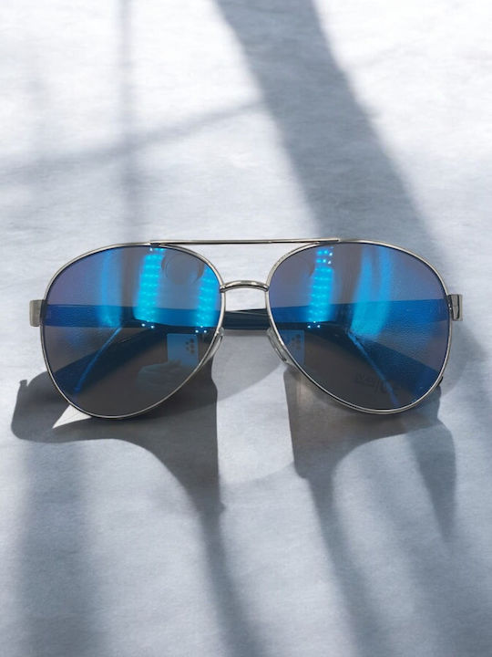Dasoon Vision Unisex Γυαλιά Ηλίου με Ασημί Μεταλλικό Σκελετό και Ασημί Καθρέφτη Φακό 2478037
