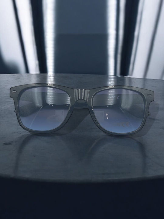 Dasoon Vision Unisex Γυαλιά Ηλίου με Μαύρο Κοκκάλινο Σκελετό και Μπλε Φακό 2478020