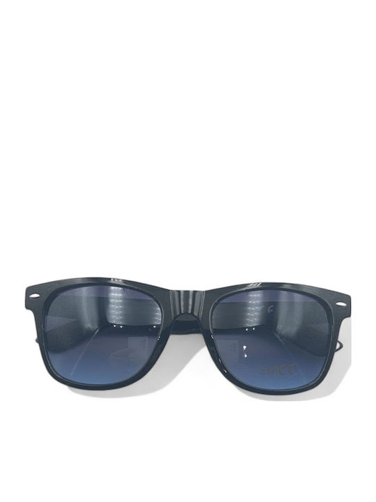 Dasoon Vision Unisex Γυαλιά Ηλίου με Μαύρο Κοκκάλινο Σκελετό και Μπλε Φακό 2478020