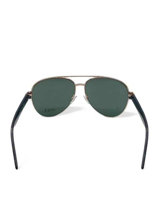 Dasoon Vision Unisex Sunglasses with Gold Frame and Green Lens 2478051