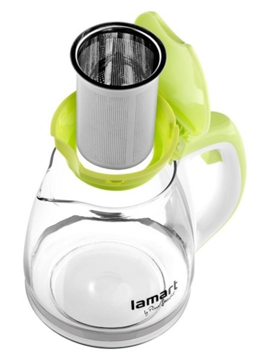 Lamart Kettle with Filter Glass Green 1000ml