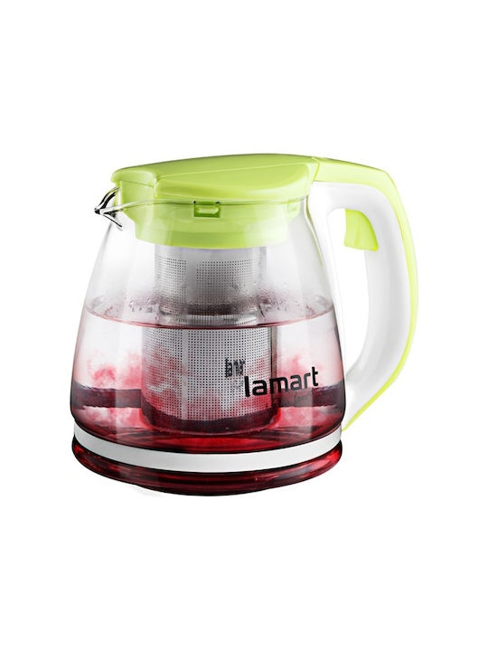 Lamart Kettle with Filter Glass Green 1000ml