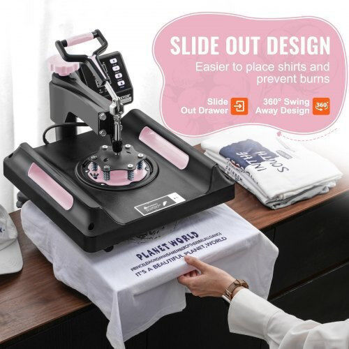 Vevor 8 in 1 Multifunctional Heat Press 15x15" T-Shirts Cups 30oz Black Yts30oz151581nggxv2