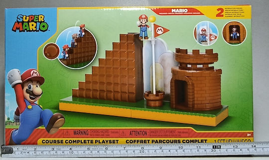 Jakks Pacific World of Nintendo Super Mario - Mini Figure Playset End Level 424354