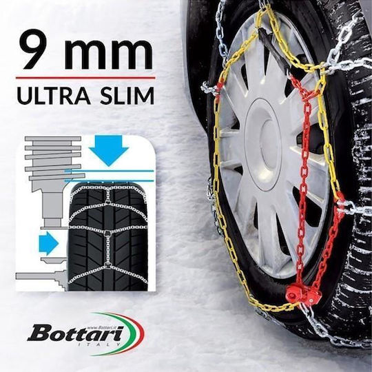 Bottari Rapid T2 No 20 Αντιολισθητικές Αλυσίδες Πάχους 9mm Επιβατικού Αυτοκινήτου 2τμχ
